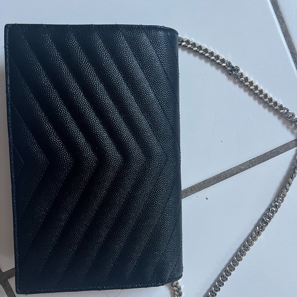 YSL Monogram Large Wallet on Chain in Grained Leather - Picture 5 of 5